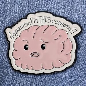 Dopamine Brain Enamel Pin